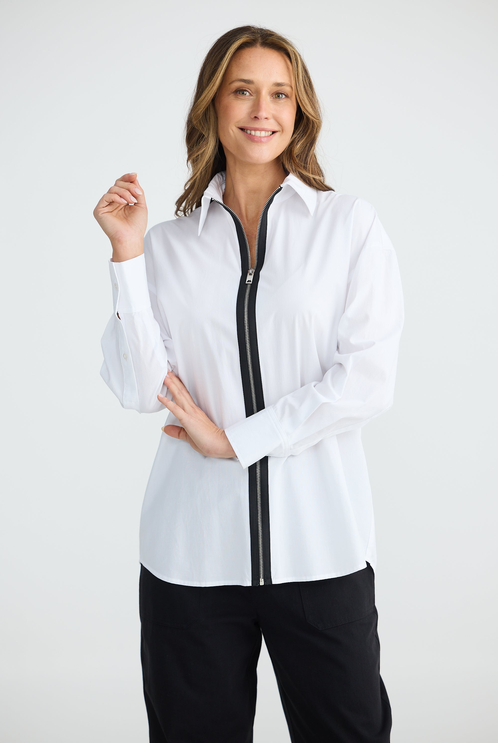 white-black-contrast-zip-shirt