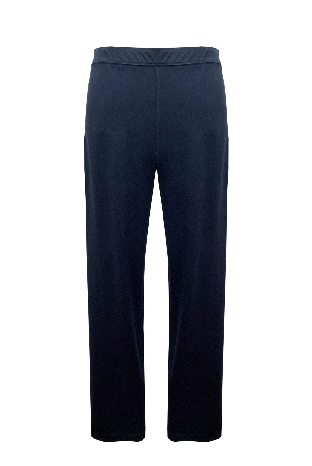 womens plain black ponti pant with elasticated waistband