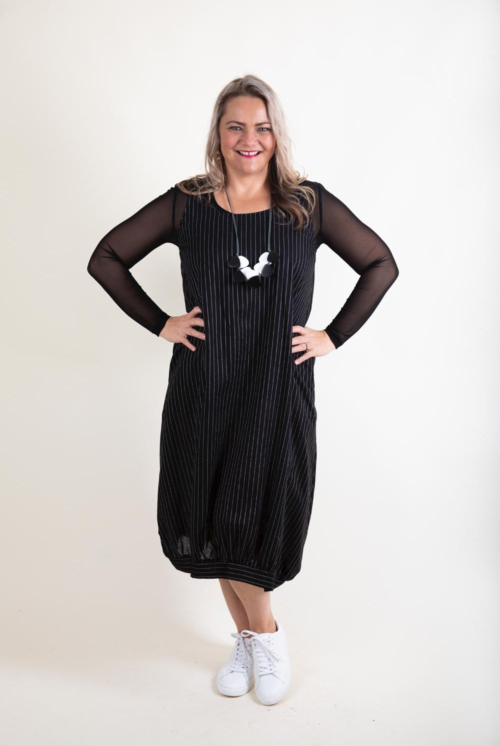 cashews-stripe-strap-dress