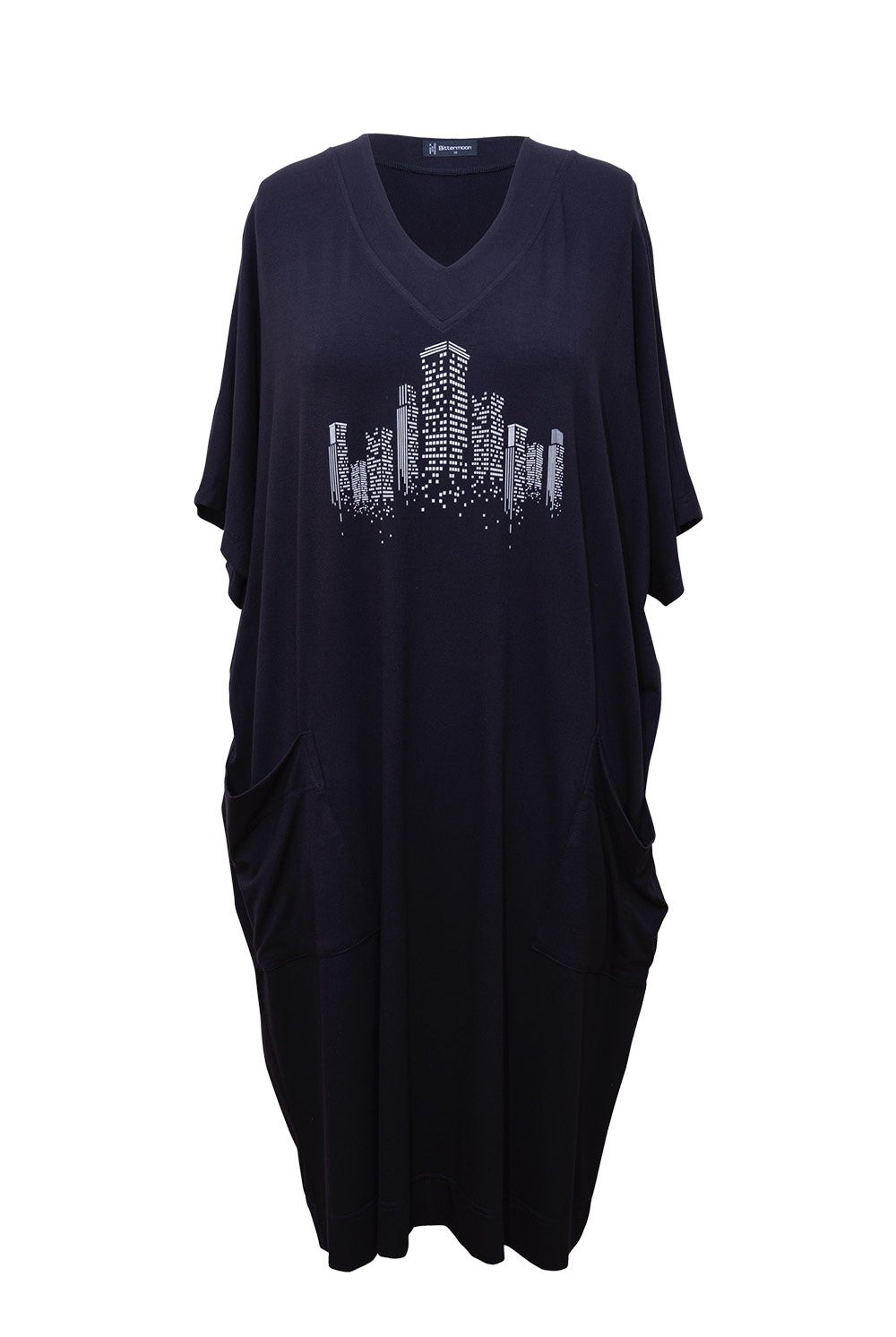 slouch-midi-dress-black-city-print-plus-size-clothing