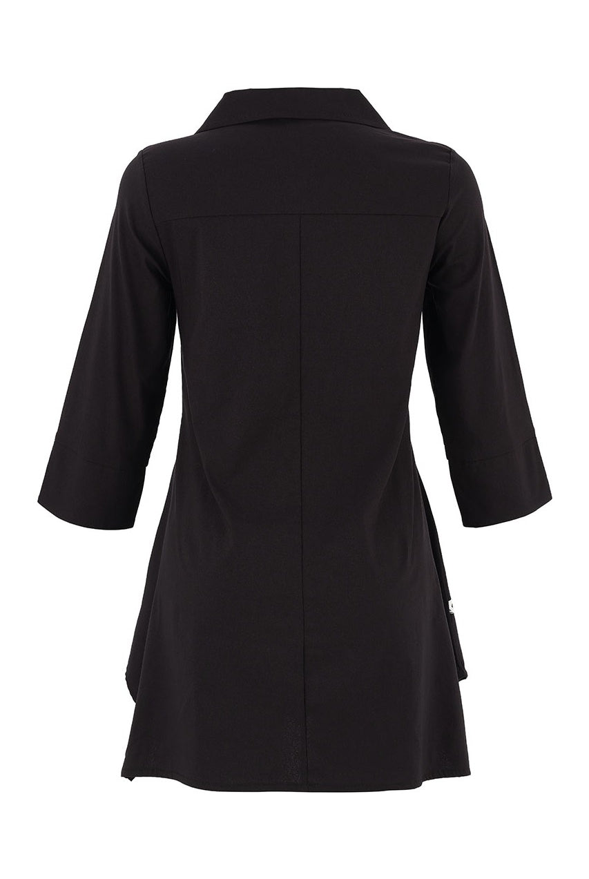 Black blouse on a white background back view