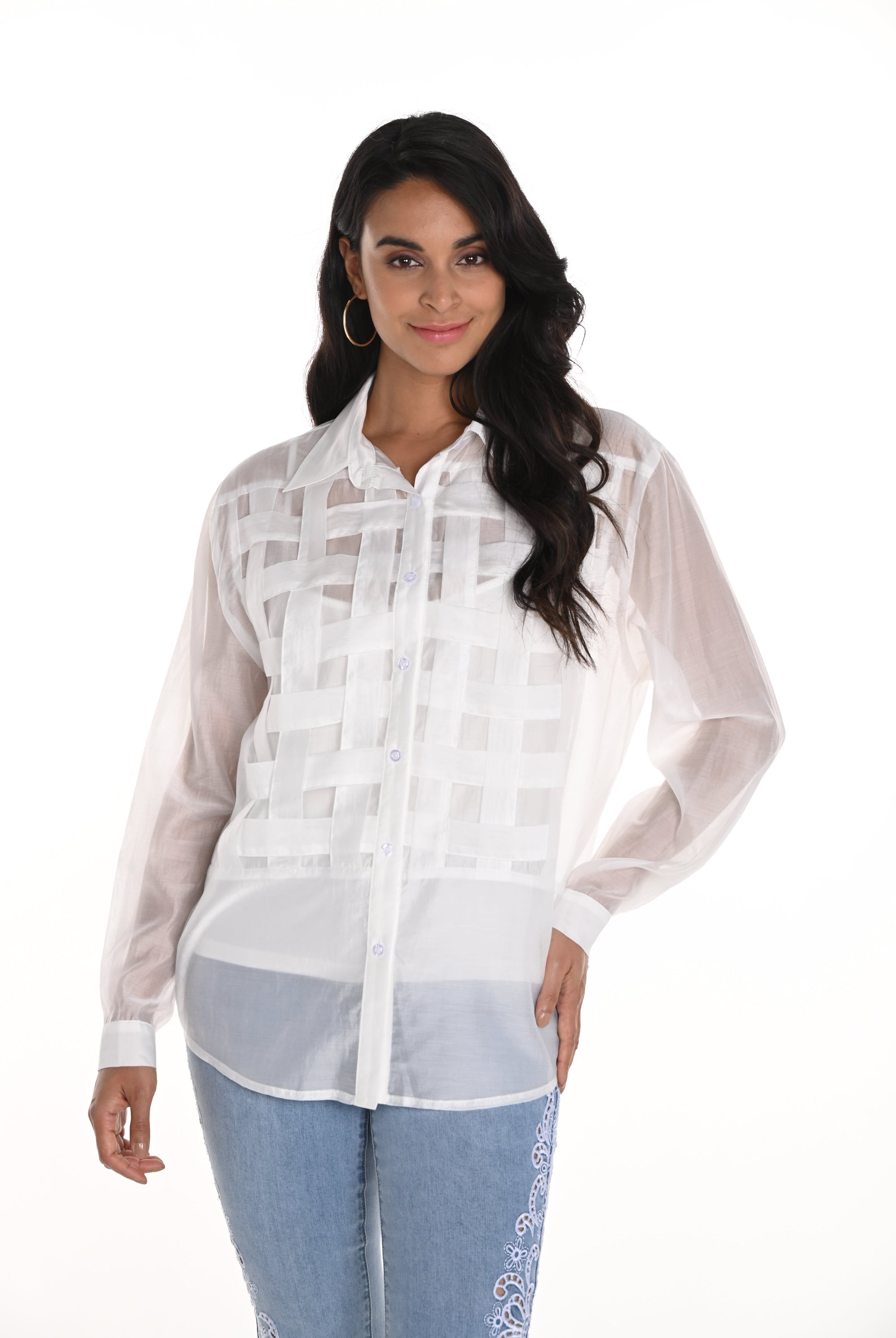 Frank Lyman checkered button shirt