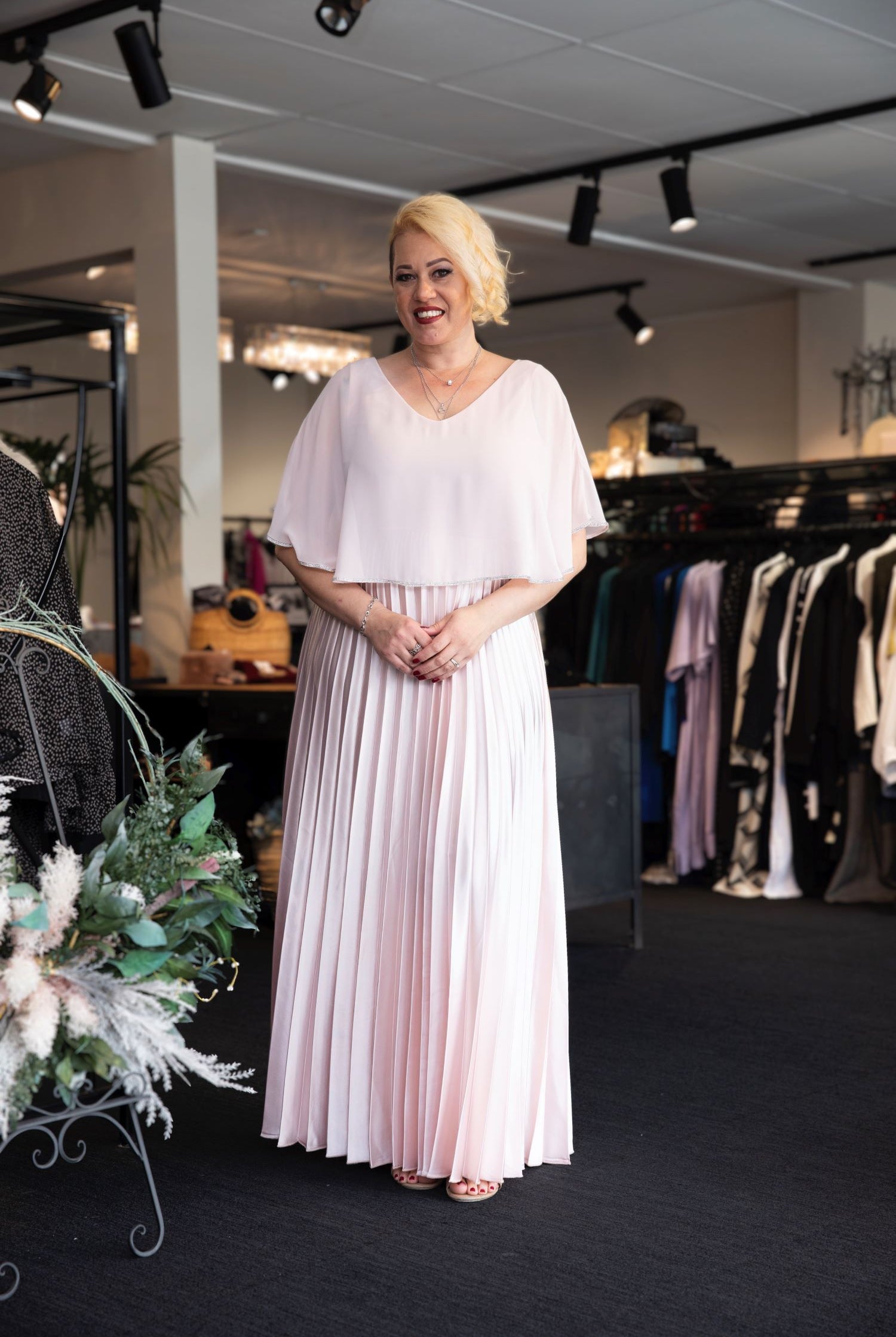 frank-lyman-pleated-gown