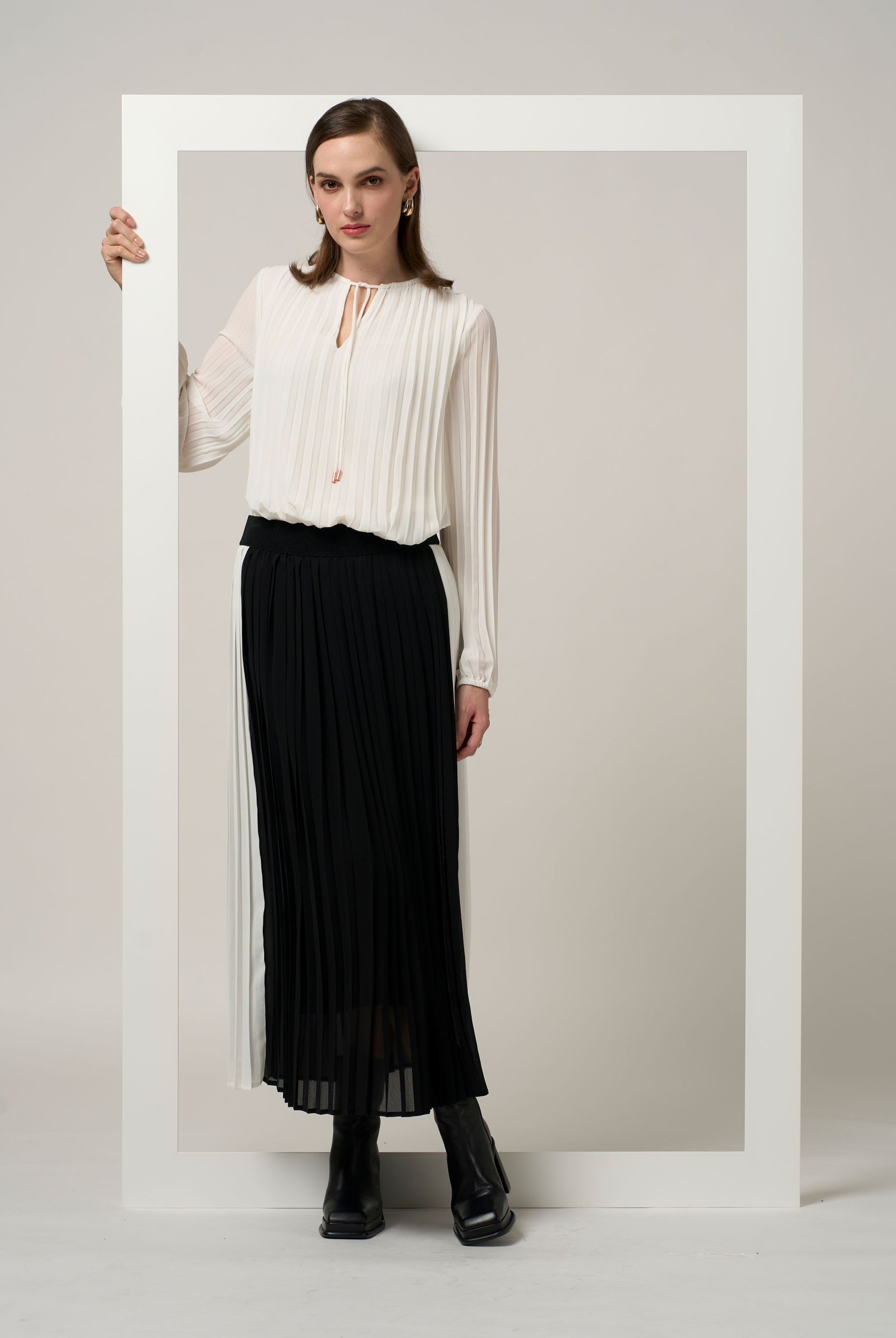 pleated-maxi-skirt-black-white-panels-plus-size-clothing