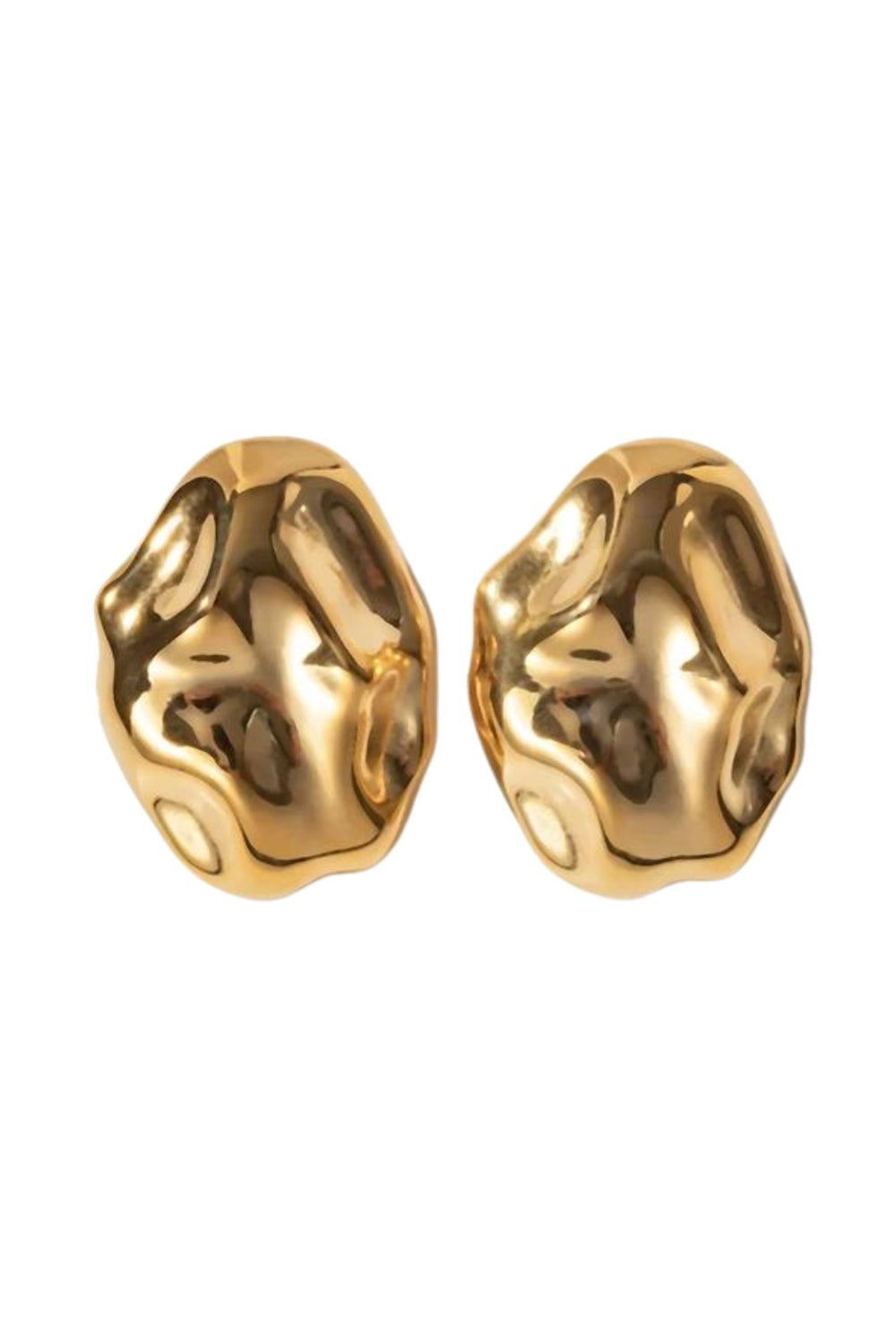 fluid-lava-round-earrings-gold