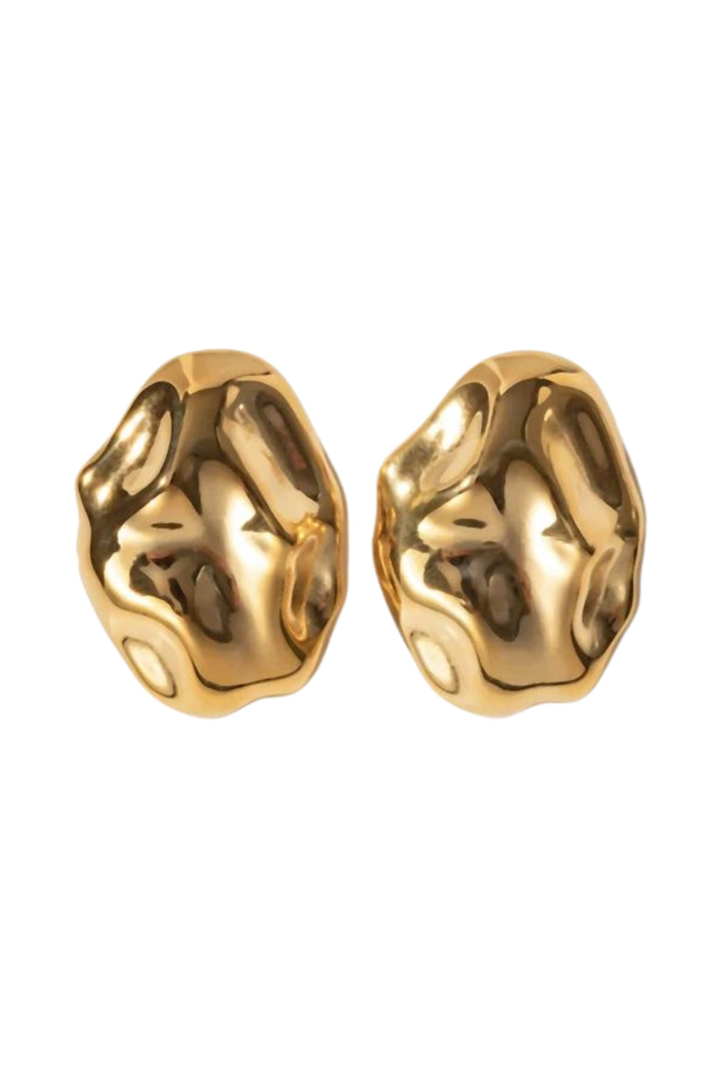 fluid-lava-round-earrings-gold