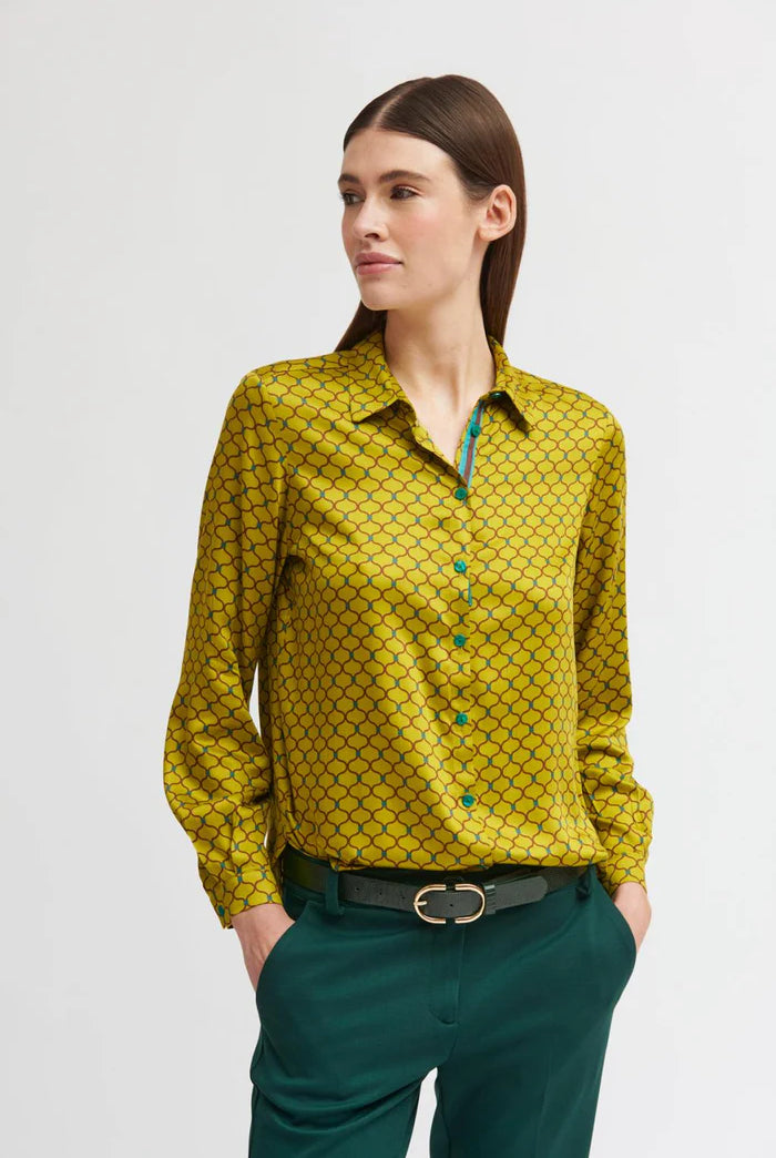 print-pattern-satin-shirt-ochre-plus-size-clothing