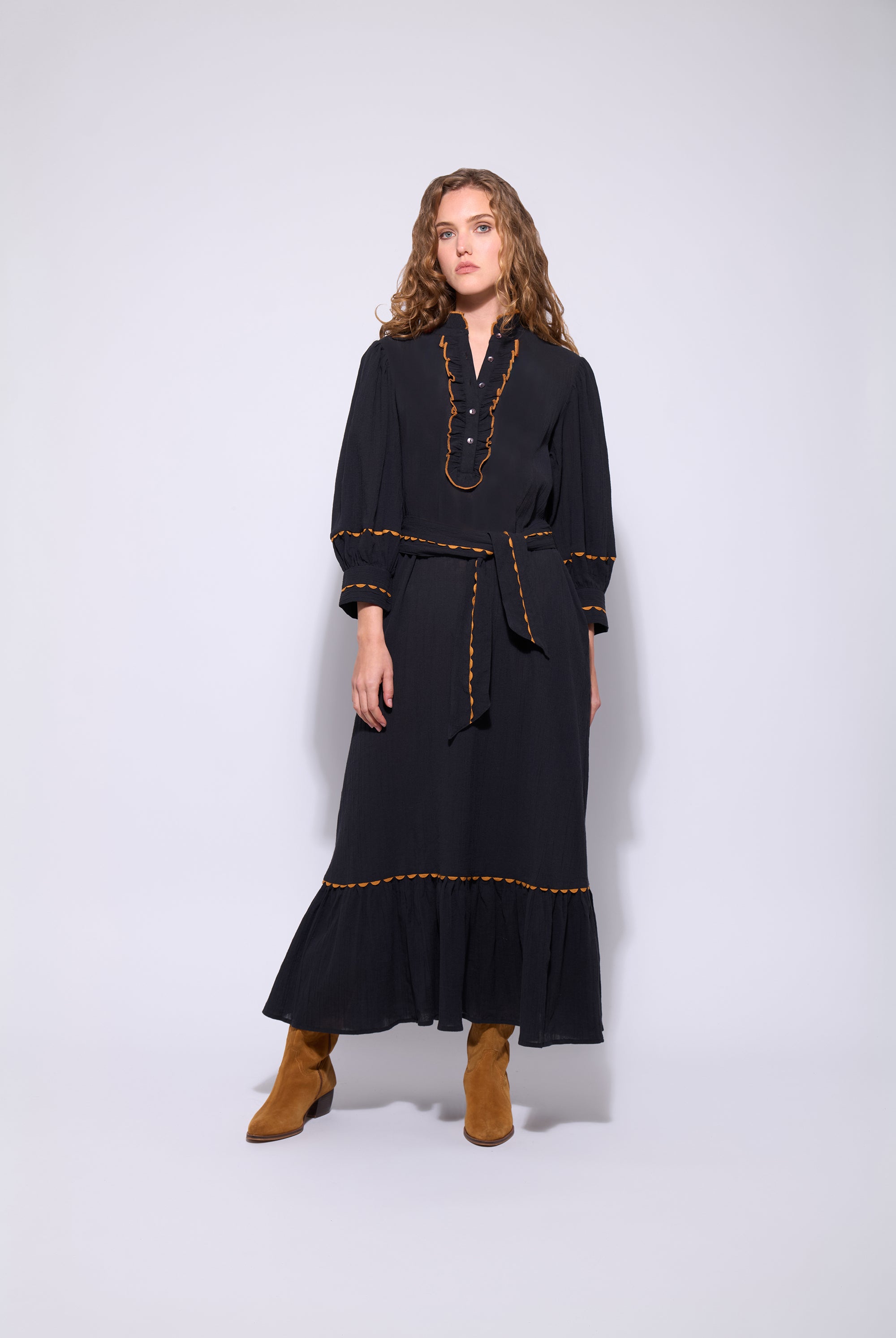 maxi-dress-frill-details-black-plus-size-clothing