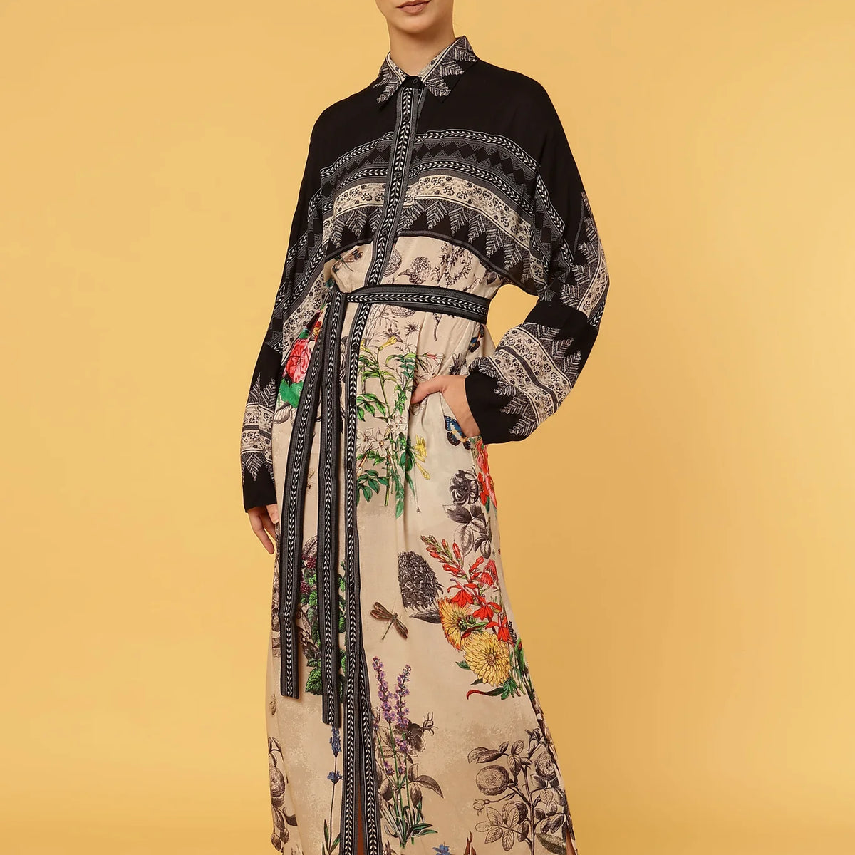 Anannasa - Otono Shirt Dress with Sash  Magazine Designer Clothing