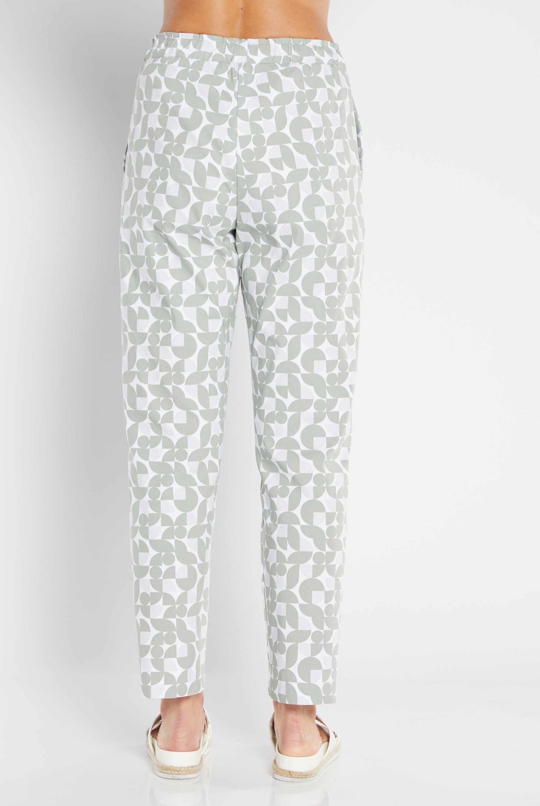Patterned pants on a plain background