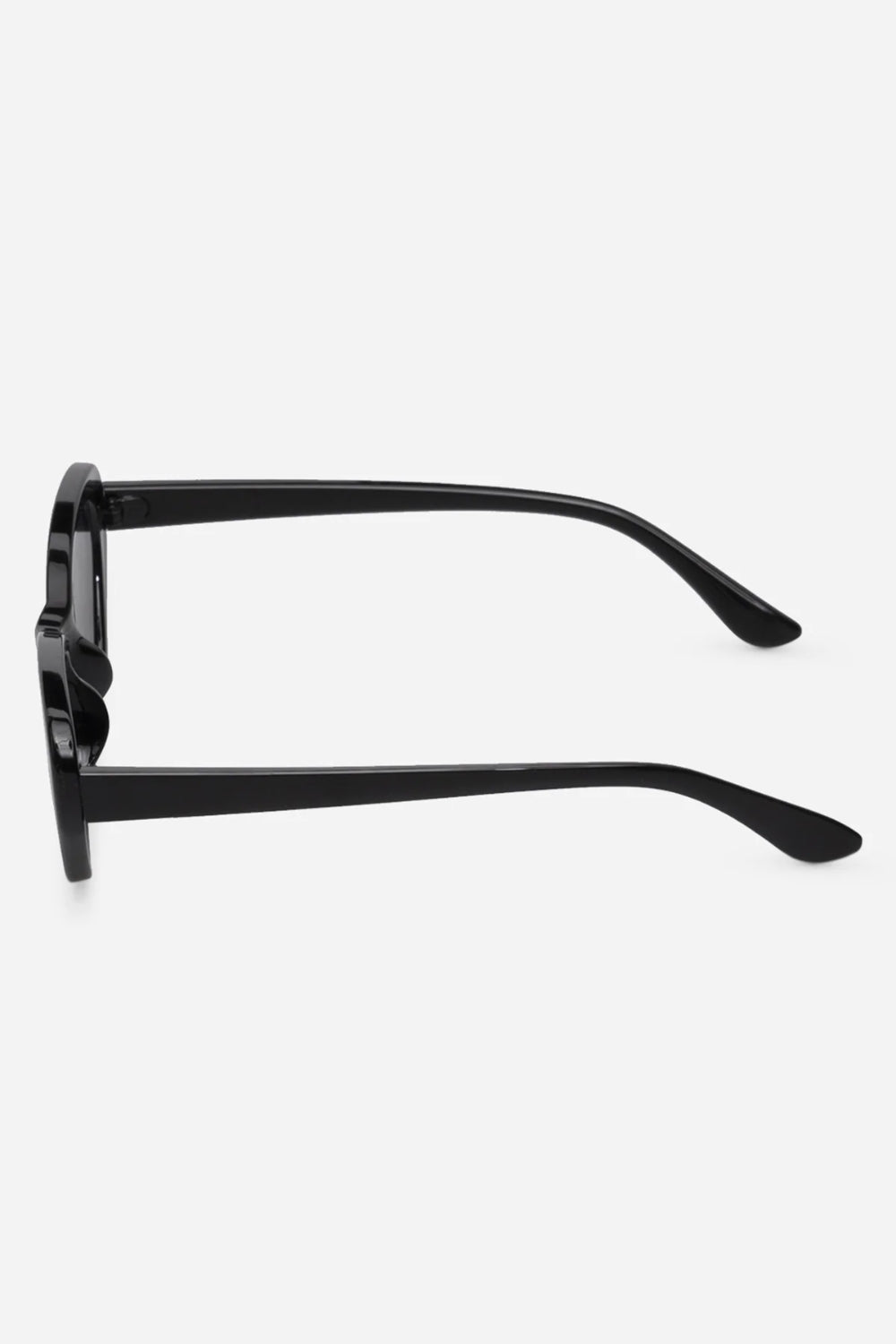 Black sunglasses on a white background
