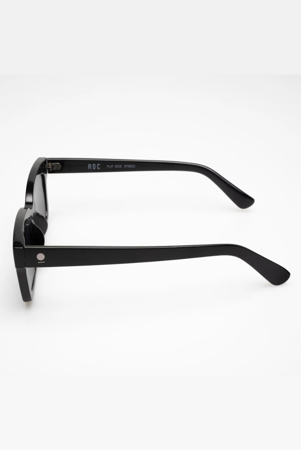 Black sunglasses on a white background