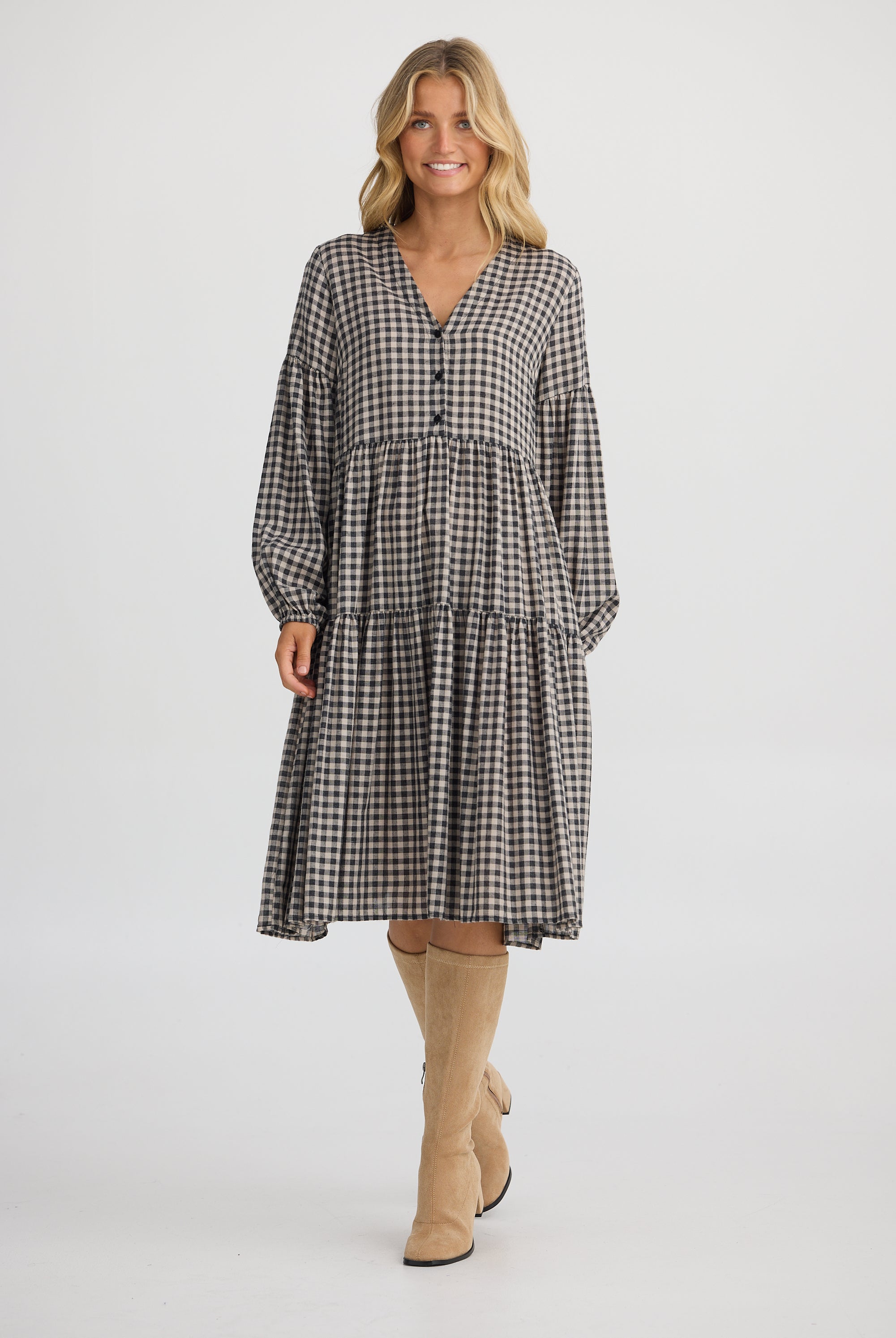 gingham women's dress