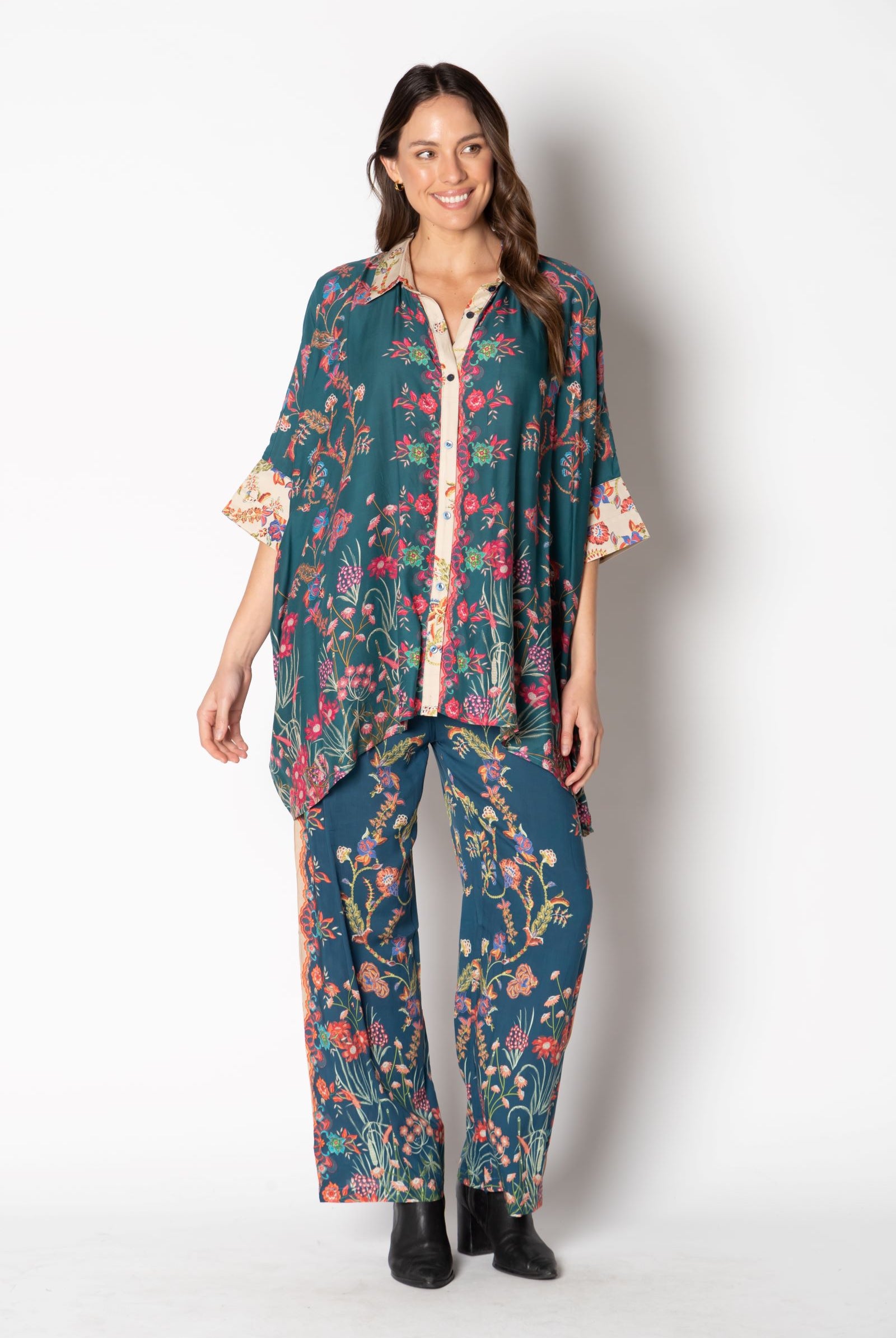 lula soul barcelona kaftan printed shirt