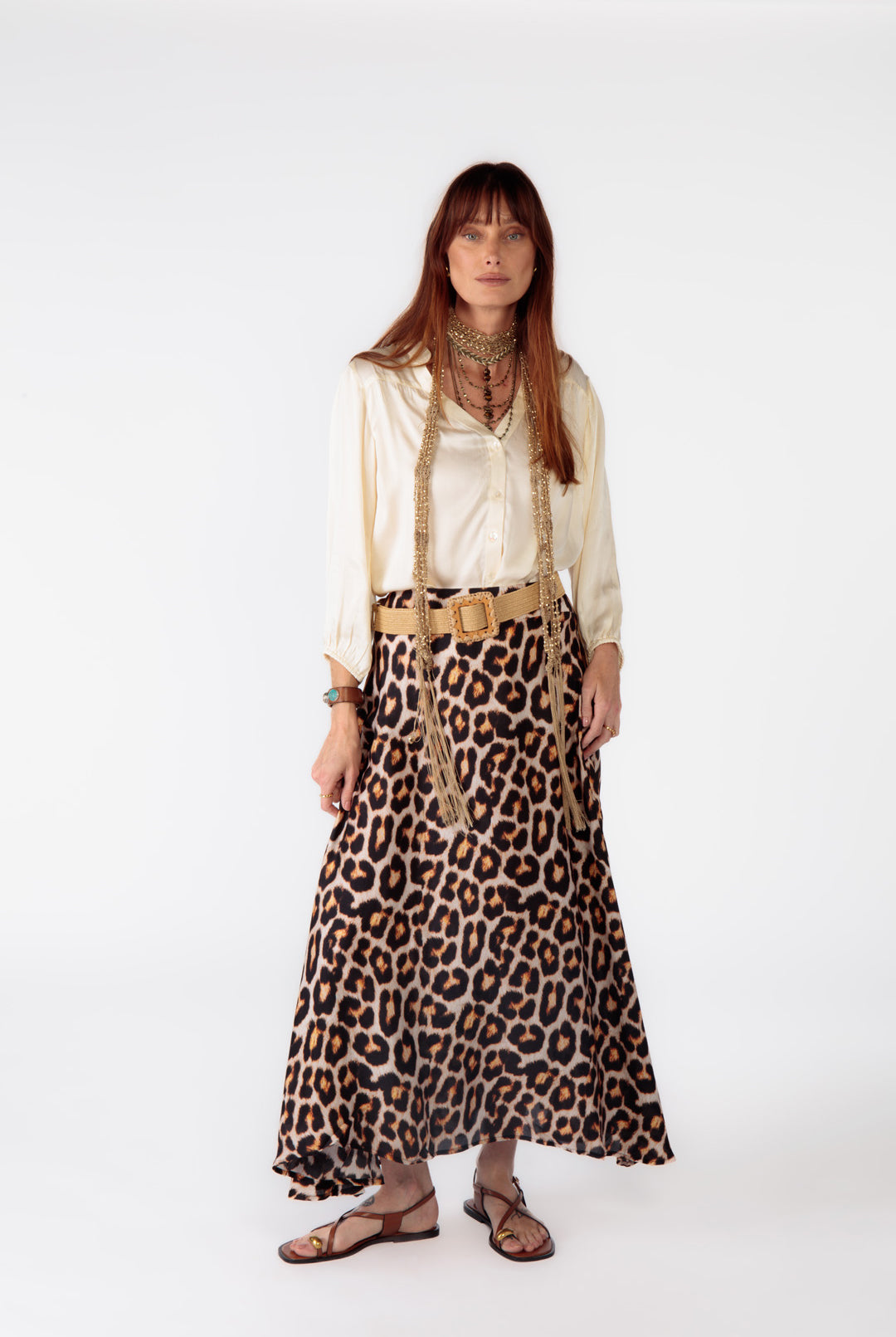 ruby yaya leopard print skirt