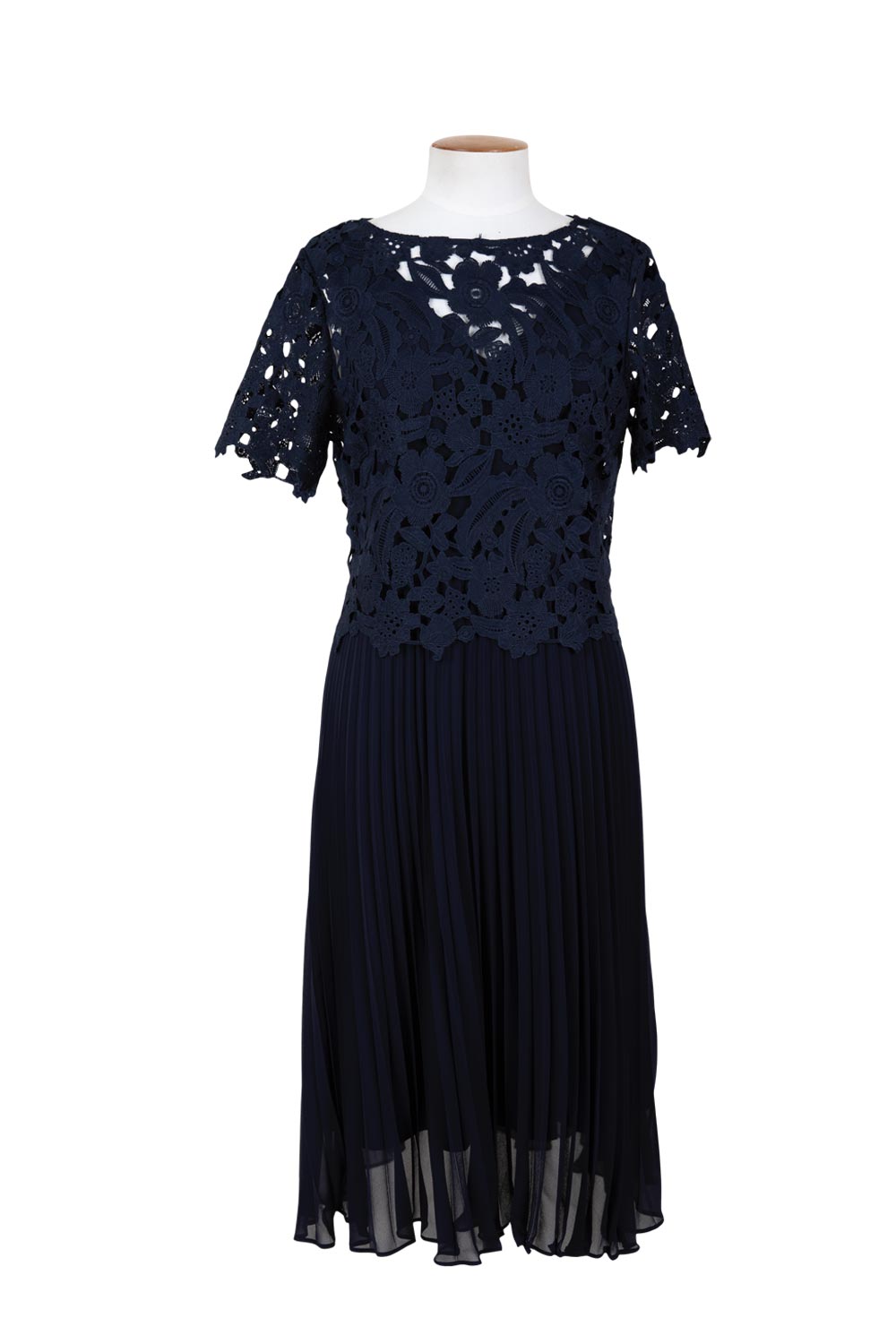joseph-ribkoff-lace-pleat-dress