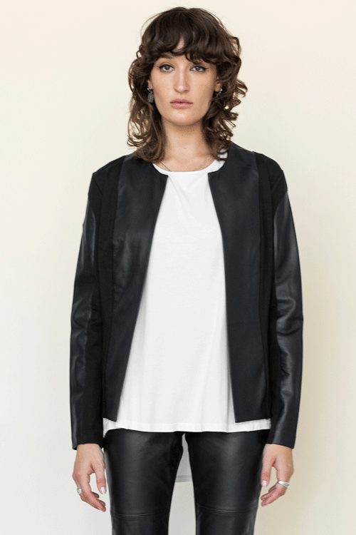 Sabatini + - 53059 Leather Panel Jacket