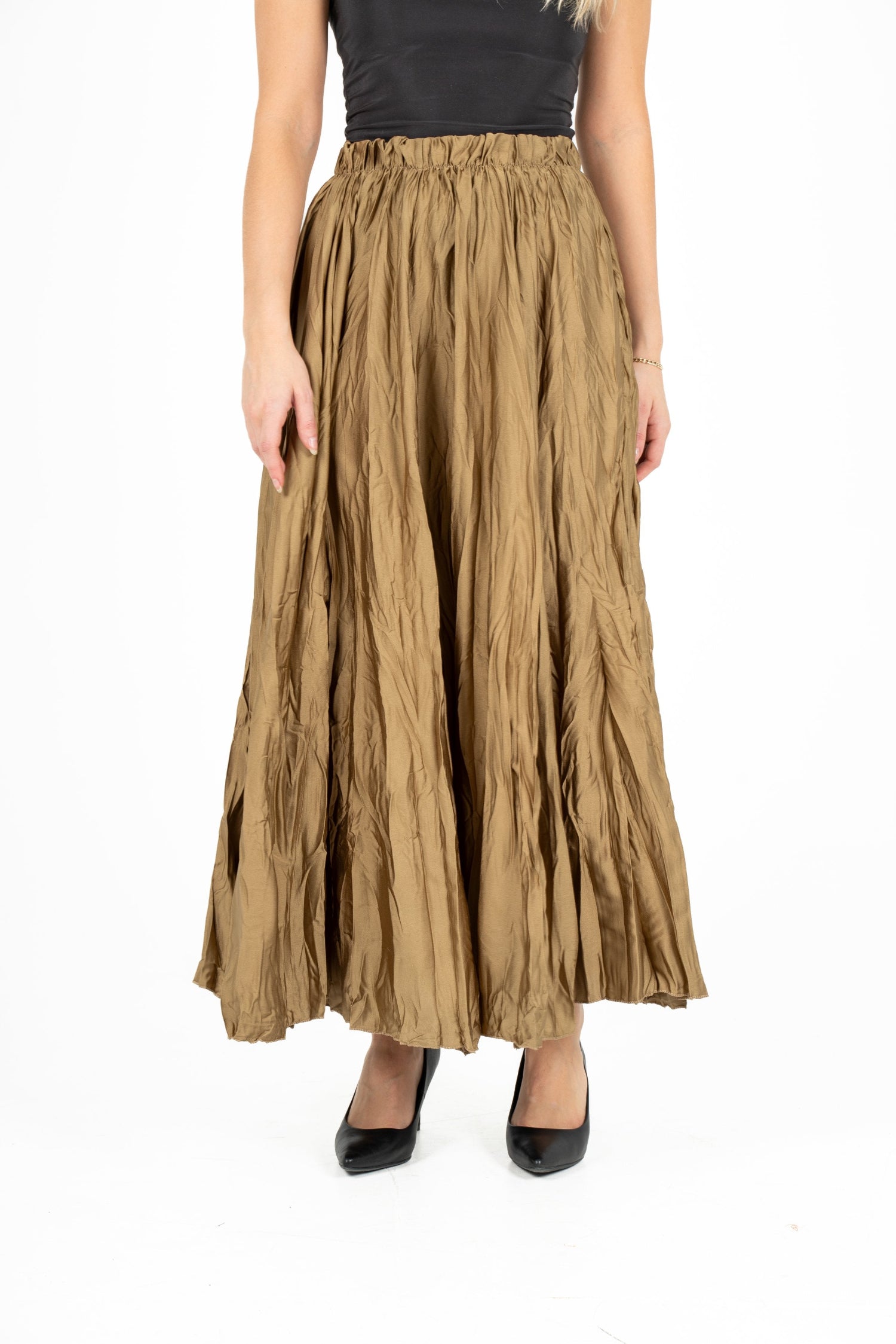 gold-pleated-crinkle-maxi-skirt