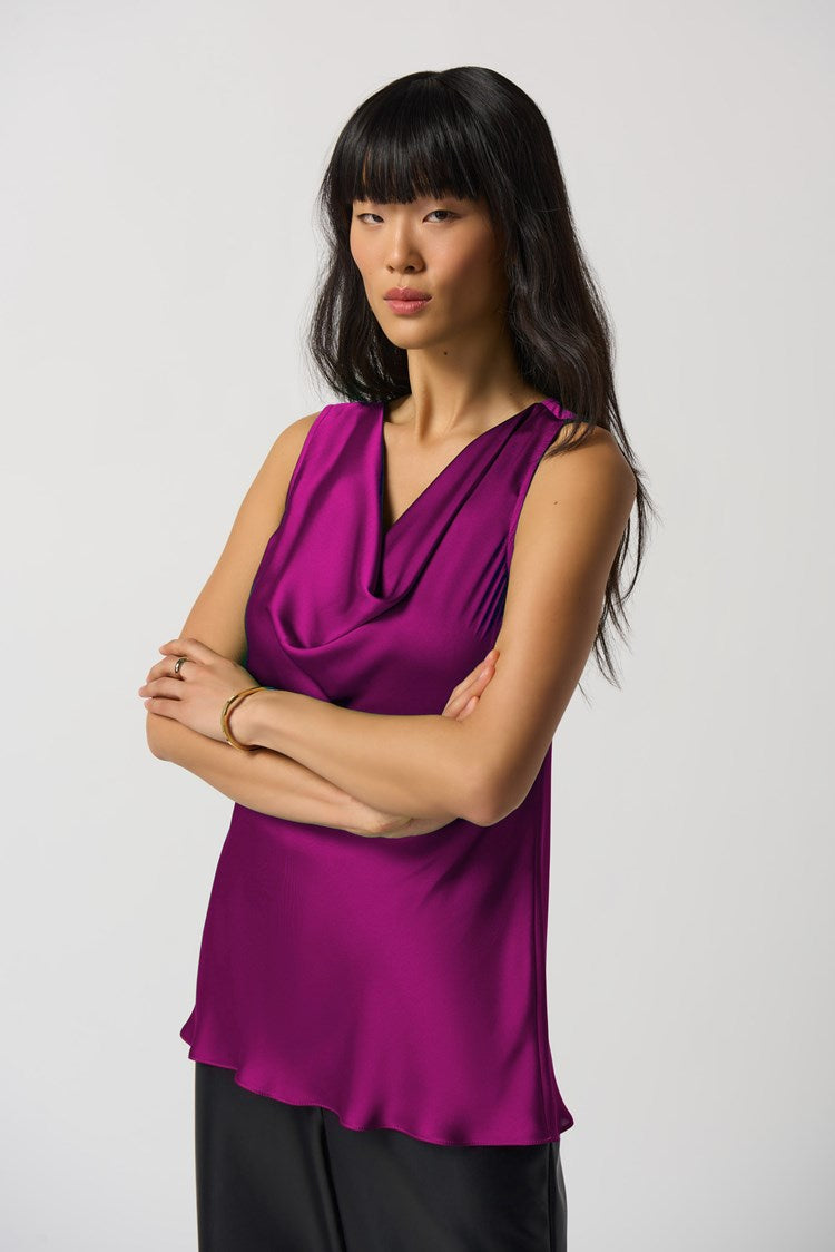 joseph-ribkoff-satin-cowl-top