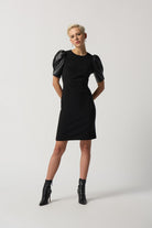 joseph-ribkoff-puff-sleeve-dress