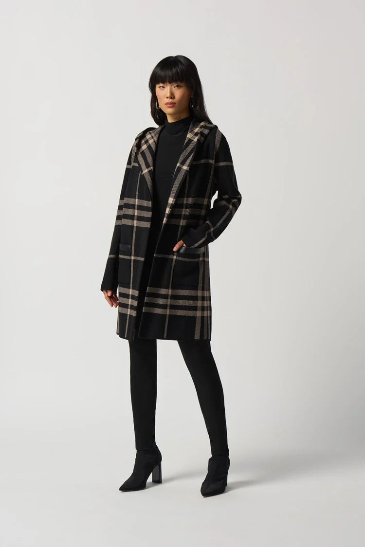 Jasmann plaid cheap wool coat