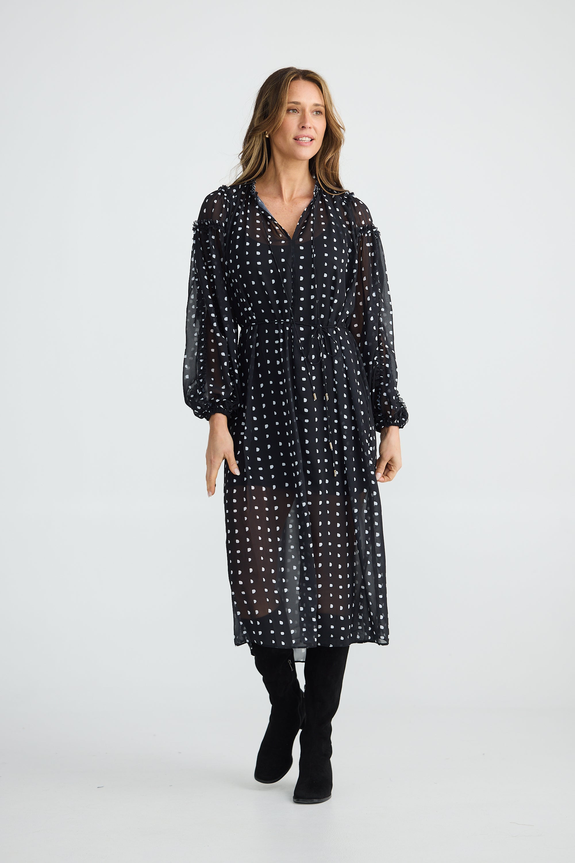 polka-dot-midi-dress-black-white