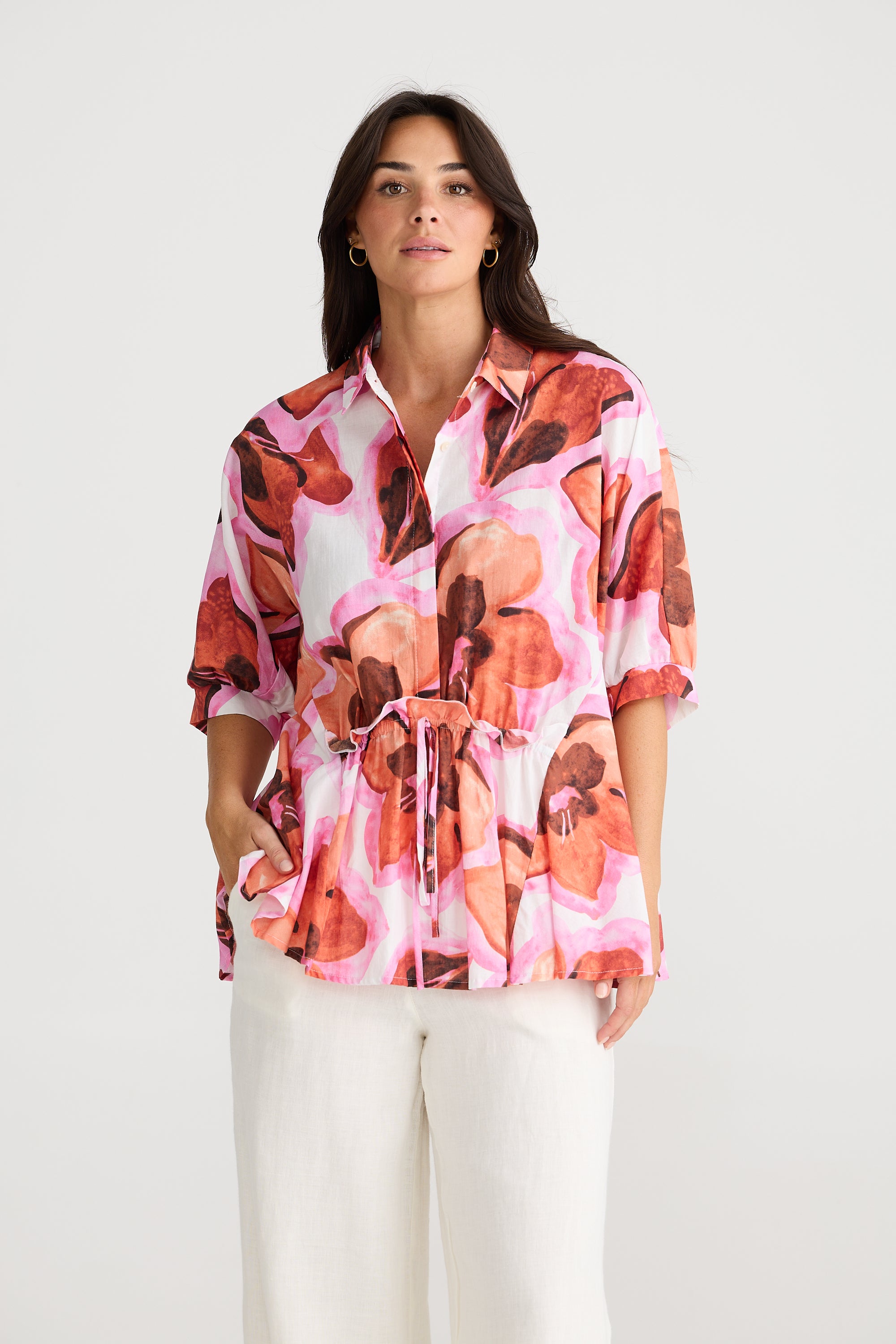 brave and true floral blouse