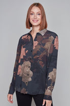 floral-button-through-shirt-black-mauve