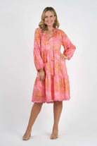 women's plus size summer dress pink floral