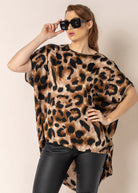 animal print plus size women's top