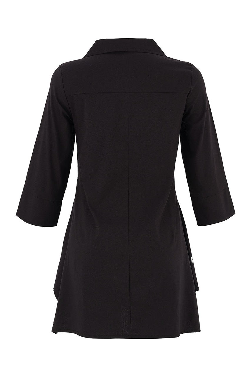 Black blouse on a white background back view