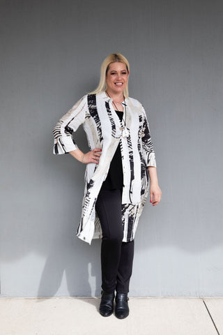 Ever Sassy - 13653 Check Cocoon Jacket