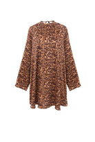 Leopard print dress on a white background