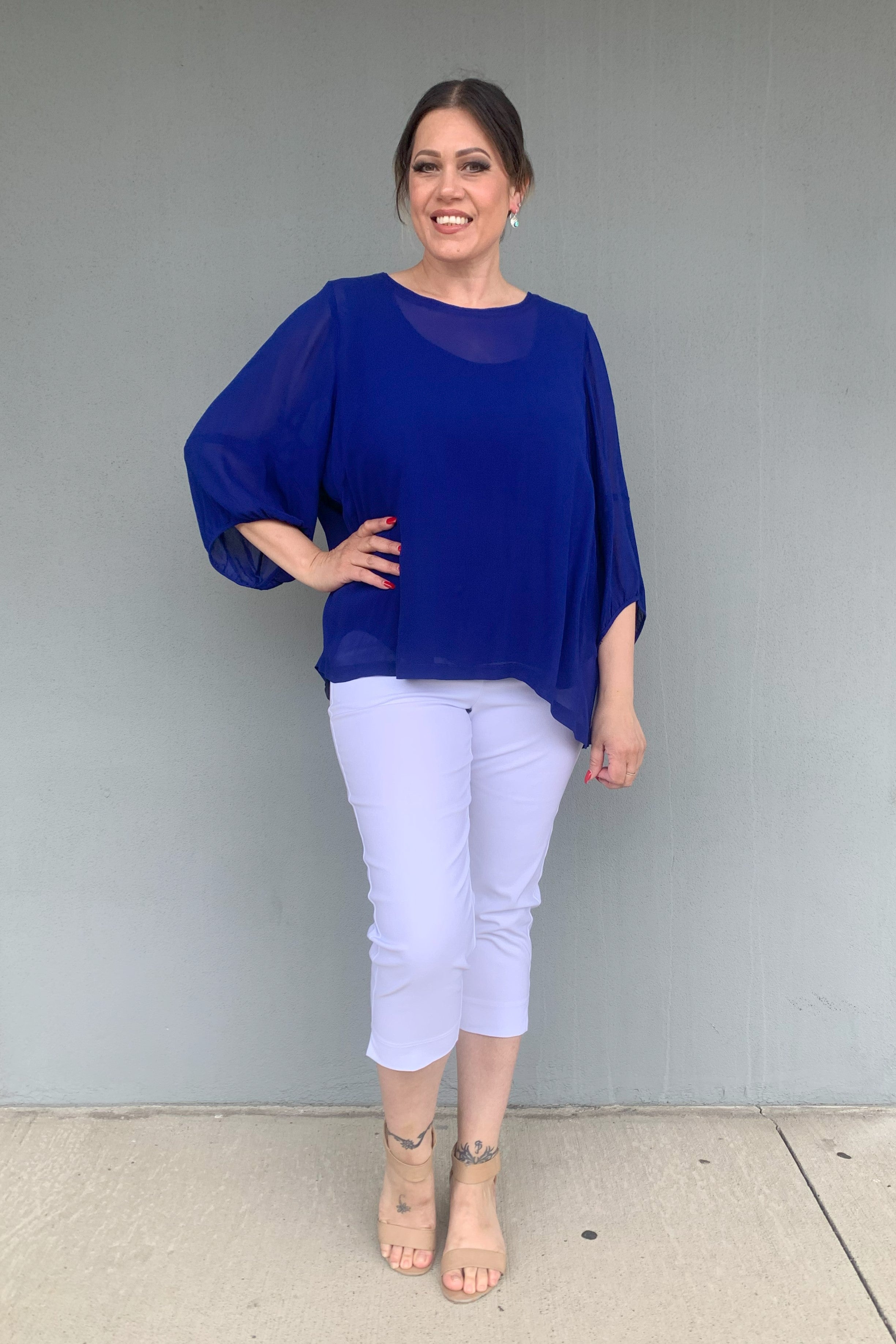 chiffon-blouse-blue-plus-size-clothing