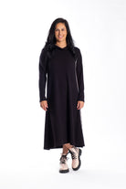 midi-dress-black-side-stripe-plus-size-clothing