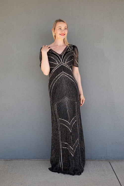 Jesse Harper - JH0502 Longline Art Deco Gown
