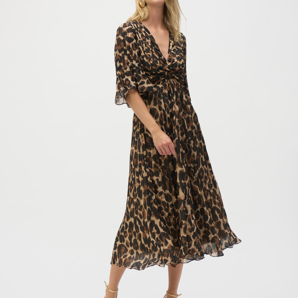 Joseph Ribkoff - 252935 Leopard Chiffon Dress – Magazine Designer Clothing