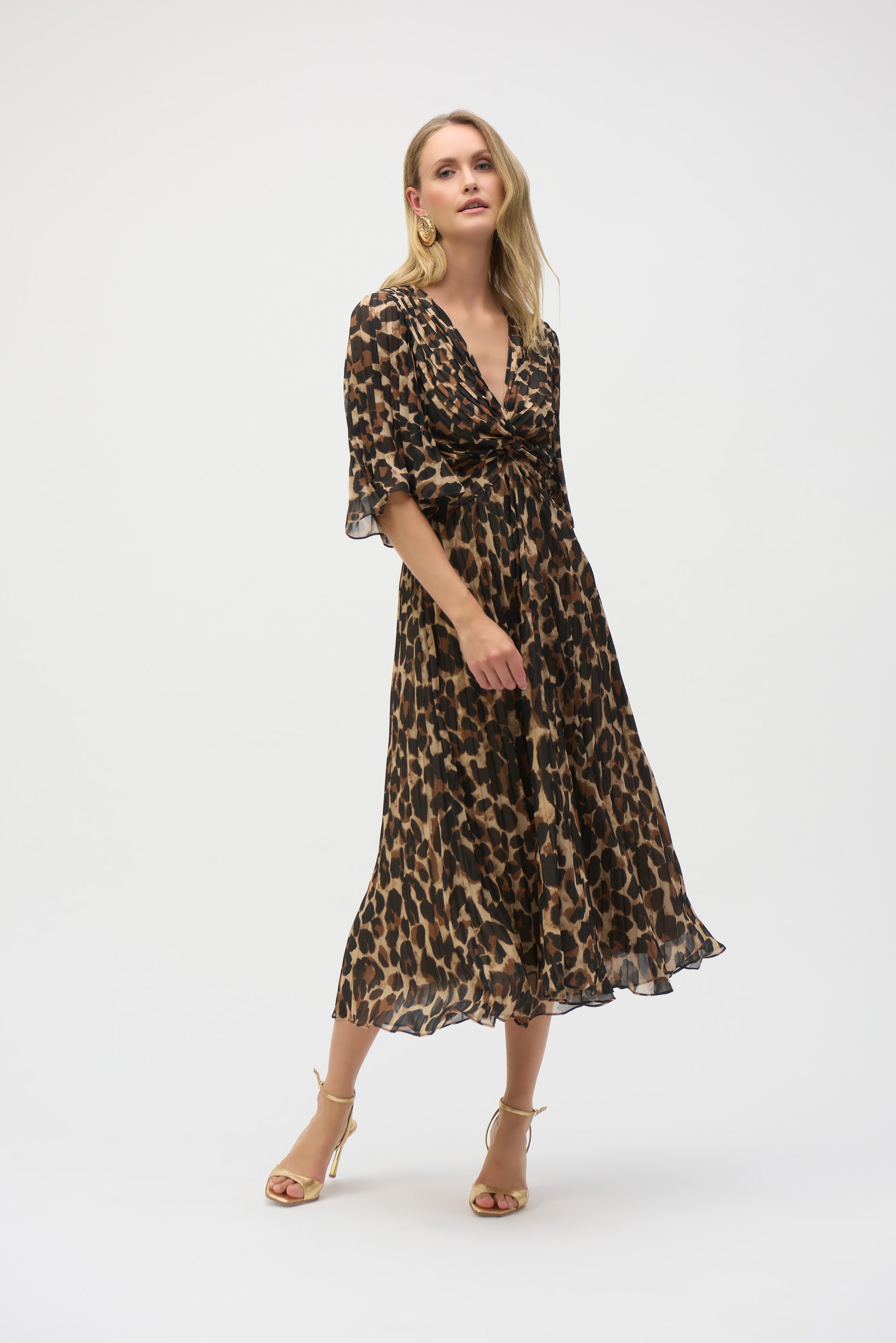 sachin and babi light blue dress Leopard