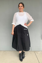 puff-skirt-drawstring-plus-size-clothing-black-white