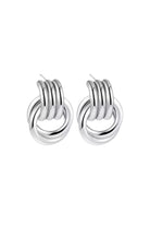 interloop silver earrings clear cut white background