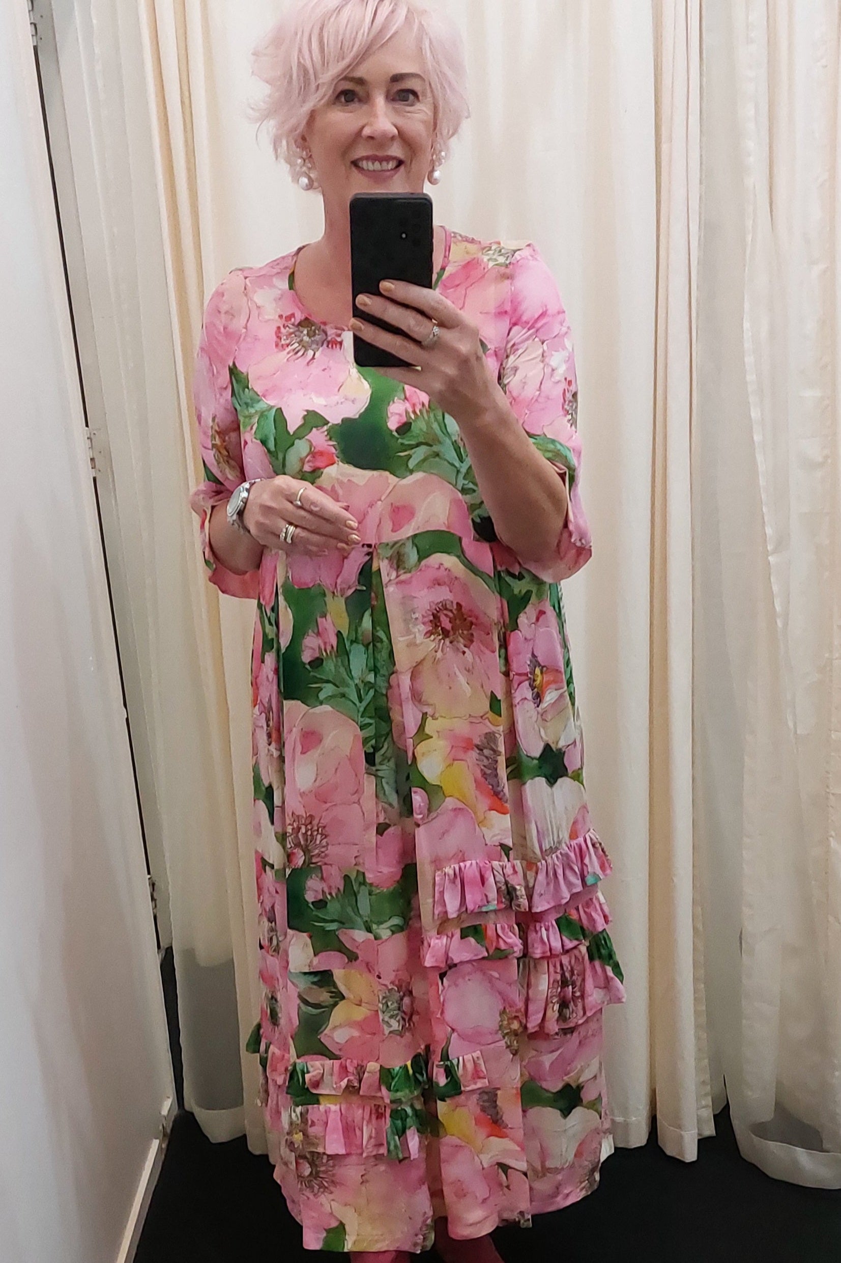 Niovara Garden Party Lolita Dress women's pink maxi dress