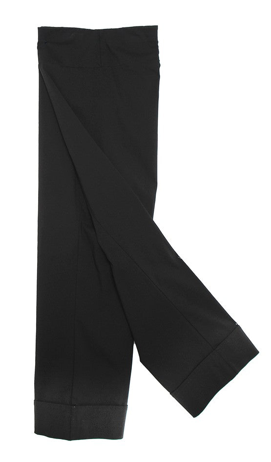 womens cropped slim straight pant black