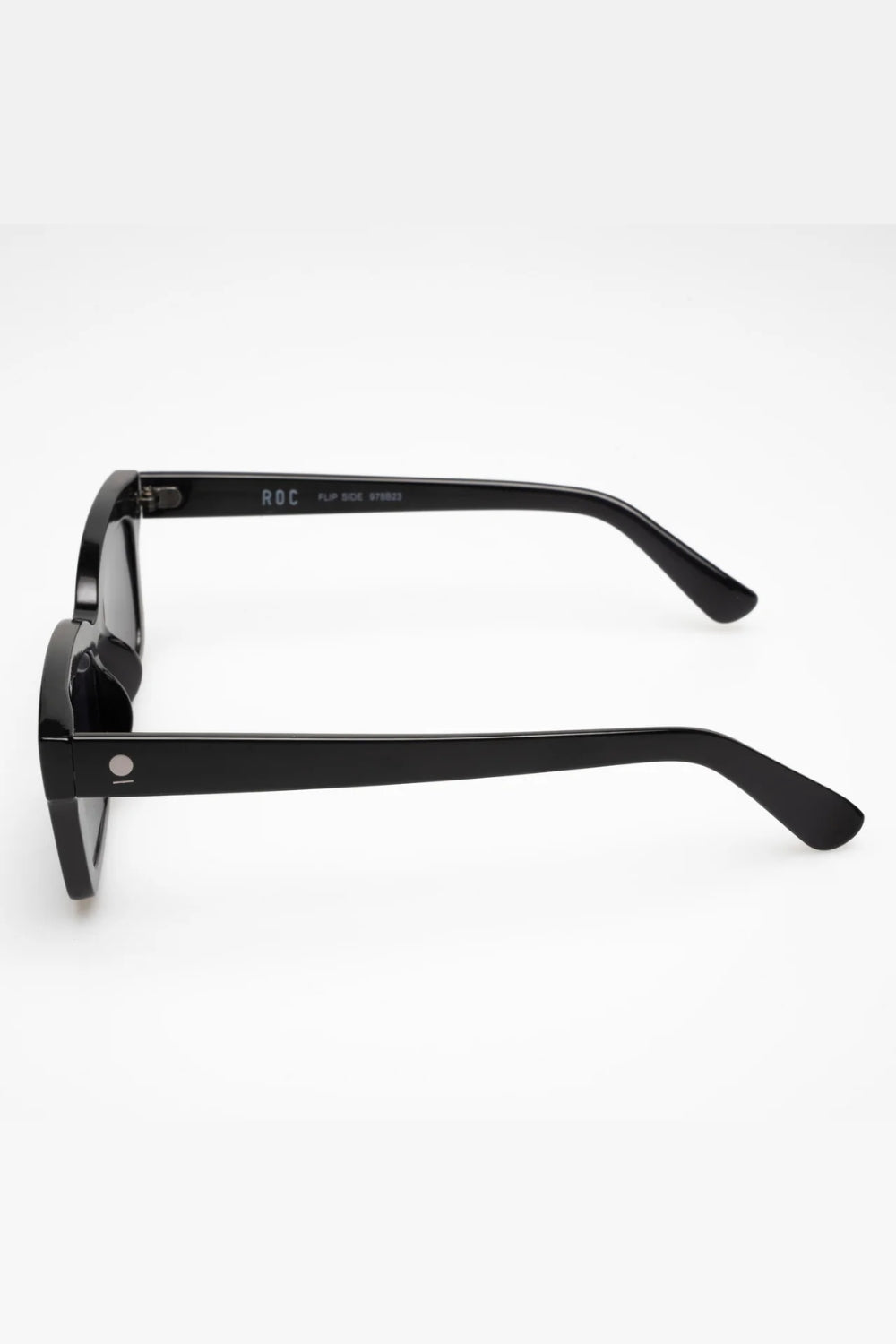 Black sunglasses on a white background