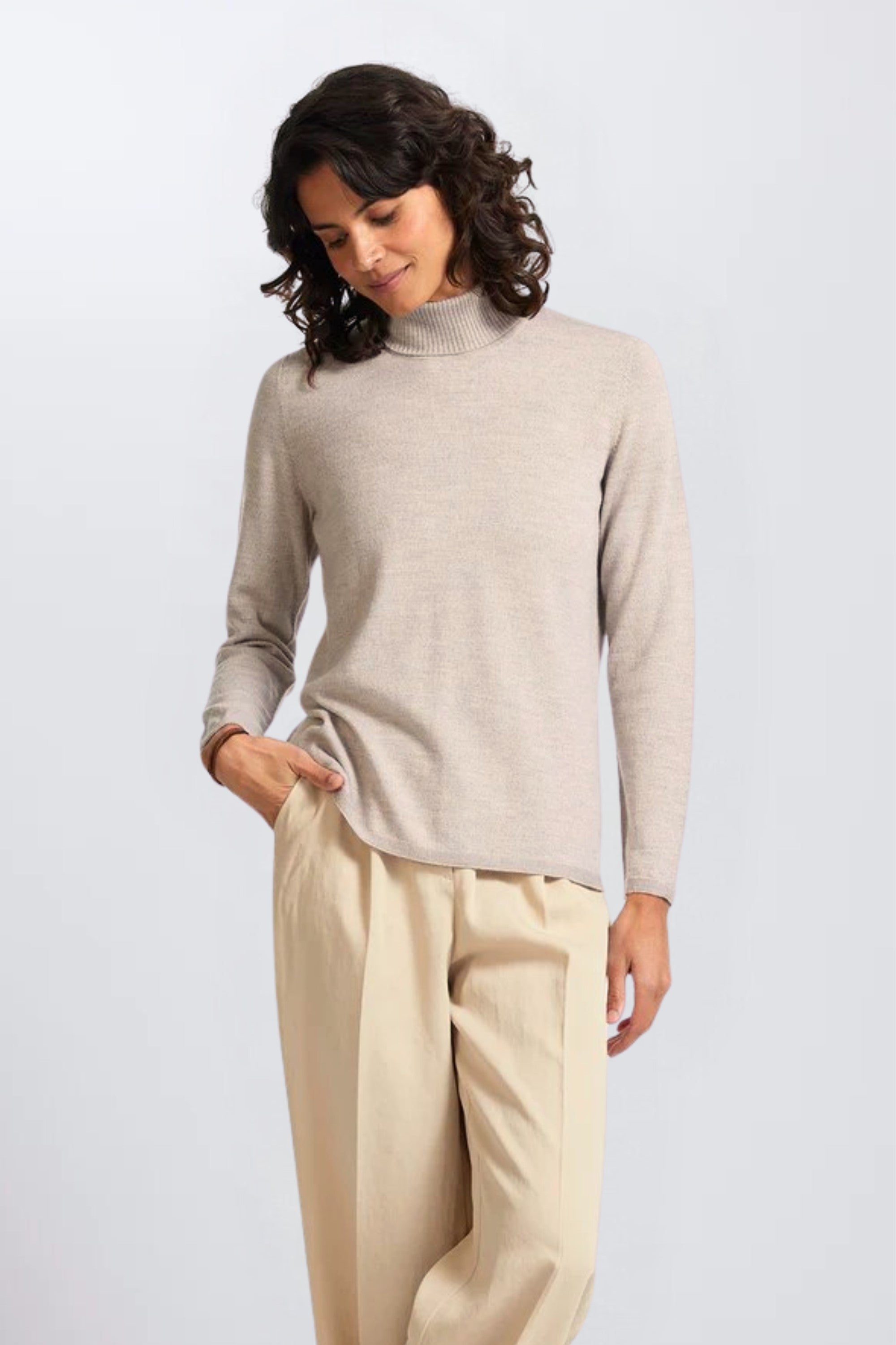 Designer polo neck jumper sale