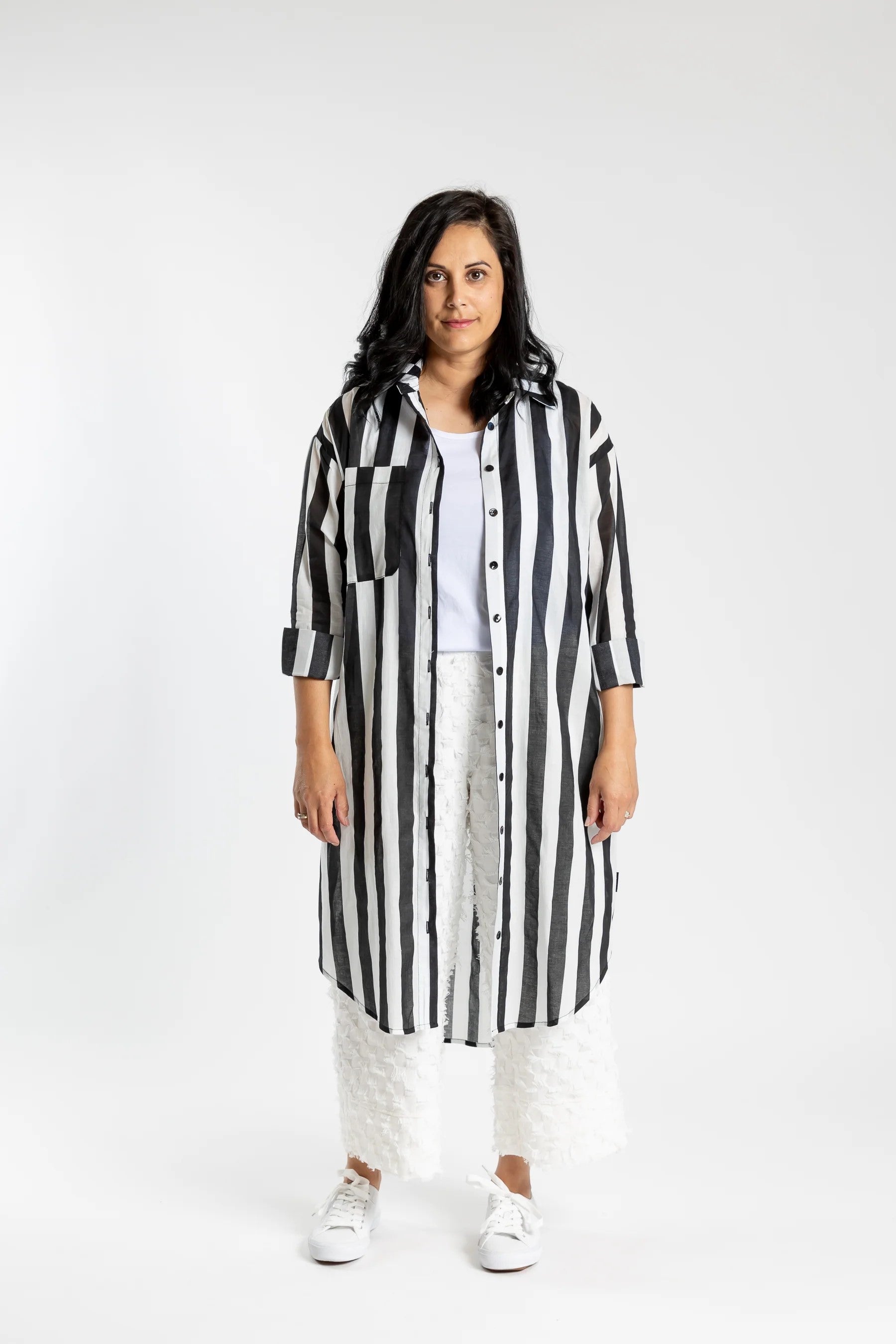 stripe-longline-shirt-black-white-plus-size-clothing