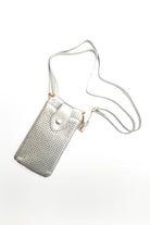 Silver Cross Body Phone Pouch