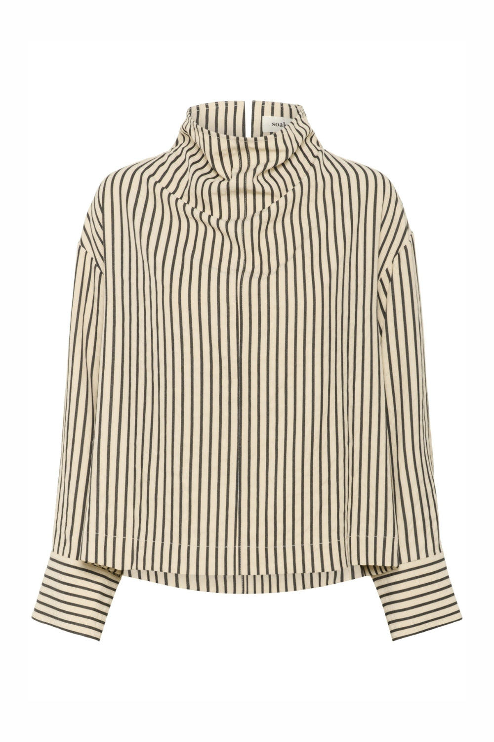 Striped shirt with long sleeves on a white background