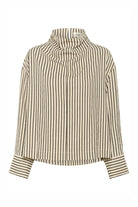 Striped shirt with long sleeves on a white background