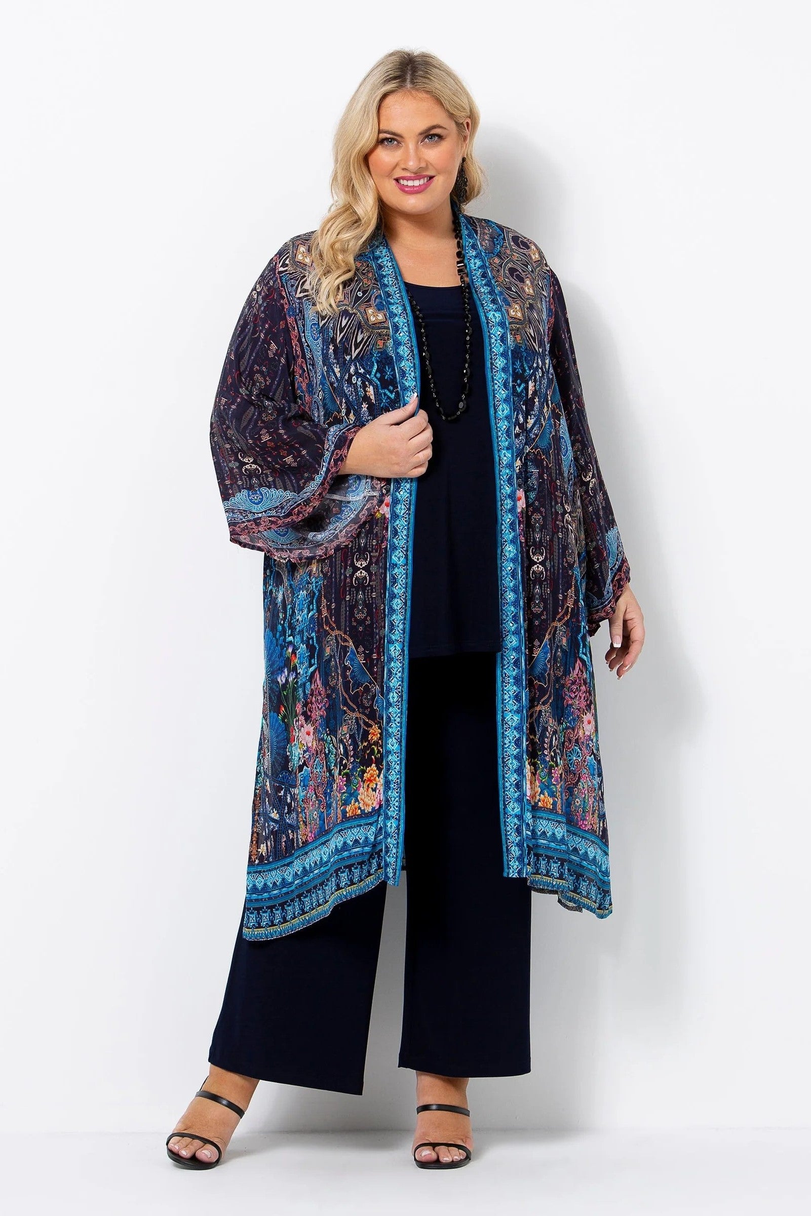 plus-size-clothing-kimono-blue-indigo