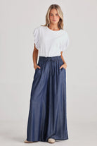 wide leg denim pant